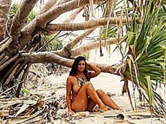 Undressed Natural Angel Posing In Exotic Tropical Location - Morgan Mcnamara