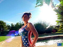 Lana Kendrick - Patriotic Sexy Tub 1