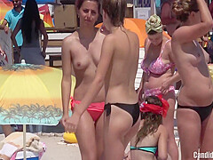 Large Boobs Topless Excited Teenies Beach Voyeur Bikini Hd Movie Scene Spycam 16 Min