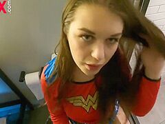 Wonder Woman Catches Her Cheating Stud Feature - Anastasia Rose