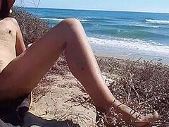 Nudist Beach Enjoyment And Hot Pee In Public