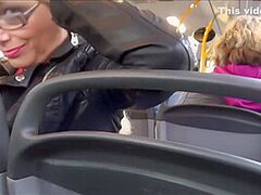 2 Hawt German Blondes Doing Admirable In A Public Bus