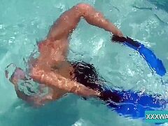 Hawt Hungarian Stripped Honey Candy Being Concupiscent In The Pool