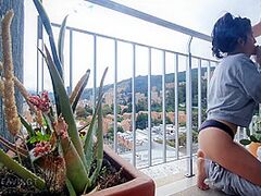 Balcony Anew! Noon Is Always A Consummate Time For A Public Display Of Love And Precious Sex