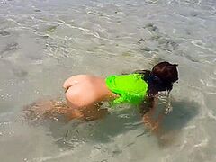 Nudism N Red Gazoo Plug Adventure On Wild Beach # Have A Fun My Hiking To Pristine Places Of South Pacific