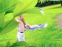 Jerking Off to in nature's garb woman sunbathing