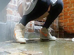 Compilation of legal age teenagers caught peeing outdoors