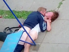 Drunk pair fucking in the playground