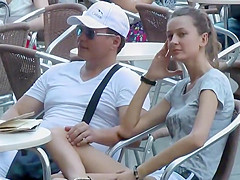 Embarrassed gal got a terrific body