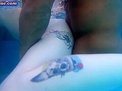 Underwater Bi Male+Male+Female ***with inked hottie crazy of cum