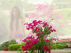 Slim Karin Disrobe And Masturbating Outside On Ottoman