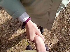 Real Forest Walking With Remote Toy In Pants End With Cook Jerking And Cum Fountain - Rose Blue01