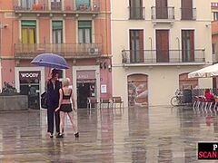Lezdom redhead mother I'd like to fuck shows legal age teenager bondservant outdoor in public