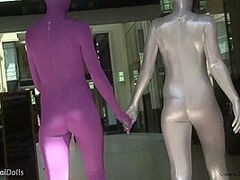 With Spandex Catsuit In A Cafг© - Watch4Fetish