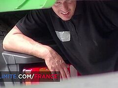 Hawt Blond Chick Desires All Her Holes Filled By A Truck Driver