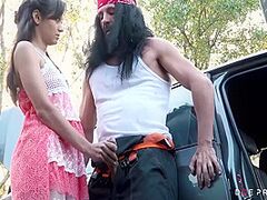 Damsel In Distress Tricked By Trucker 11 Min - Outside Fuck And Shrima Malati