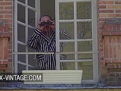 Alyson Ray - Outdoor Three-Some With Breasty Dark Brown