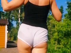 My Home Movie : Lustful Stepmom Acquires From Behind And Shows Bushy Chocolate Hole And Smelly Soles