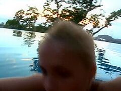 Intimate Pool Party - Sasha Golden-Haired And Sasha Blonnde