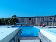 Golden-Haired Chick Lucy Plays With Bi