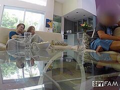 Daddy Busy Watching Game. Step Siblings Busy Fucking - SpyFam