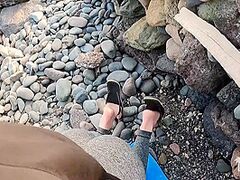Cum In My Throat - Hawt Risky Public Beach Oral Pleasure On 1St Tinder Date