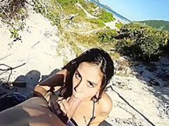 Tourist Asks For Information And Acquires Sexy Fuck On The Beach