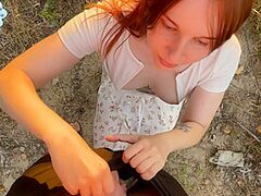 That Babe Made Me Blow Job After Risky Exposing Near Railway