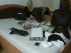 Leon Lambert - Sexy Dark Brown Miniature Titties Gal Anita In Leather Costume And Hawt Underware With High Heels Makes A Striptease