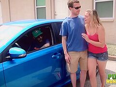 Cute golden-haired Kendra Lynn can't live without being nasty in public - Public Handjobs