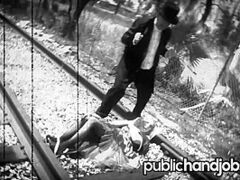 Damsel in Distress Christie Stevens Thanks Her Savior - Public Handjobs