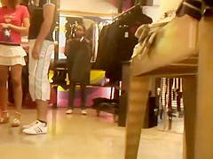 Youthful firm booty cheeks below a petticoat