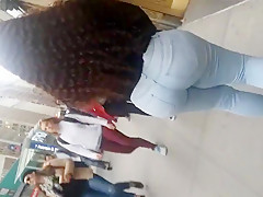 Ghetto mother i'd like to fuck bubble arse in taut jeans