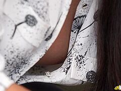 Rebecca G in Teat Spy - DownblouseJerk