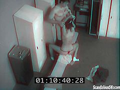 Locker room fuck betwixt fit whore and cock