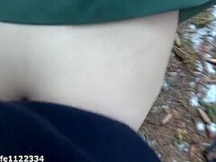 Risky Outdoor Sex In A Public Park Not Quite Caught Winter Edition In Freezing Cold