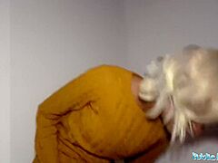 Ebon With Hot Body Blond Hair And Bald Wet Crack