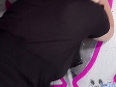 Large titted lady doggy styled outdoor in POV bawdy cleft fuck