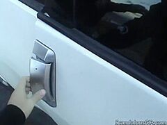 Sexy Golden-Haired Oral-Stimulation in public CR and in Car