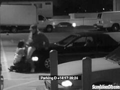 Knob bitch sucks off security attendant