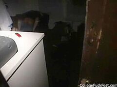 Schoolgirl getting drilled whilst others see