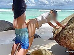 Sandy Beaches And Cute Chicks Screwed In Public Nature