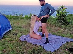Lina Paige - Sexo Arriscado Casal Amador Real Fodendo Em Acampamento 520