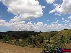 Irrumation in public from his hot Oriental girlfriend somewhere in Thailand