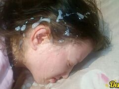 Compilation Of Of Warm Yummy Cum Pours Down The Face Of A Cute Schoolgirl But That Babe Craves Even