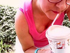 After Drinking A Swallow I Piddle In A Garden In Front Of Everybody!