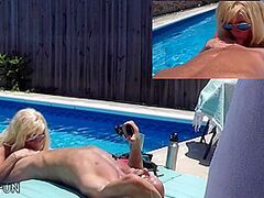 Bikini Photo Discharge Turns To Pool Pounding...clip Glasses Pov !!!