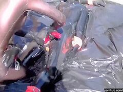 2 Latex Lesbo Whores Have A Fun The Hawt Summer Outdoor With Sex Tool Games On Her Rubber Playground