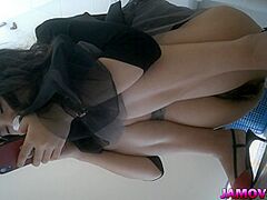 oriental legal age teenager pissing in crapper