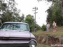 Outdoor Yoga Lesson With Lesbo Aussies